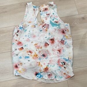 Rebecca Taylor Floral Camisole - White and Pink